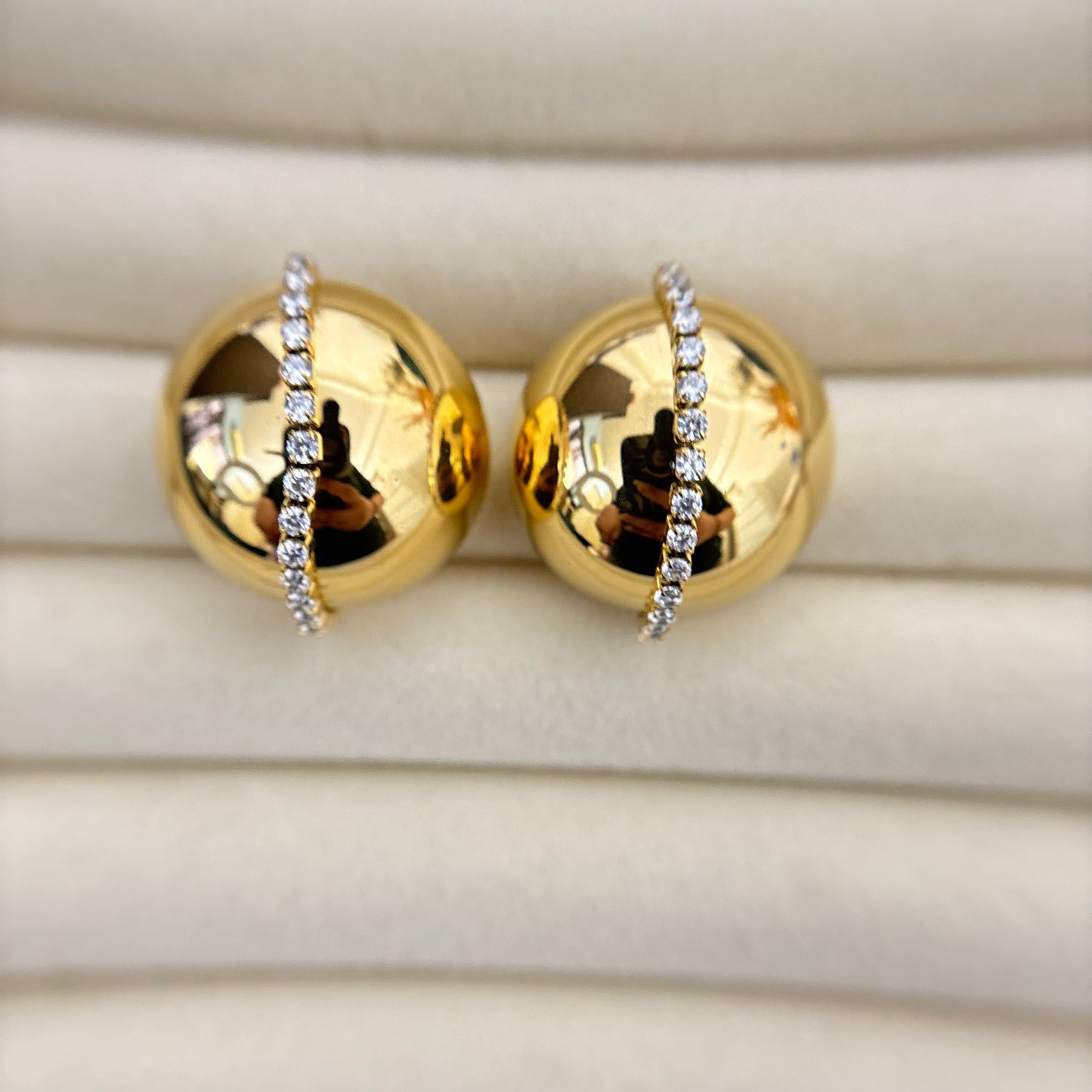 Trivah Dusk Hoops Sculpted Gold Drop Earrings