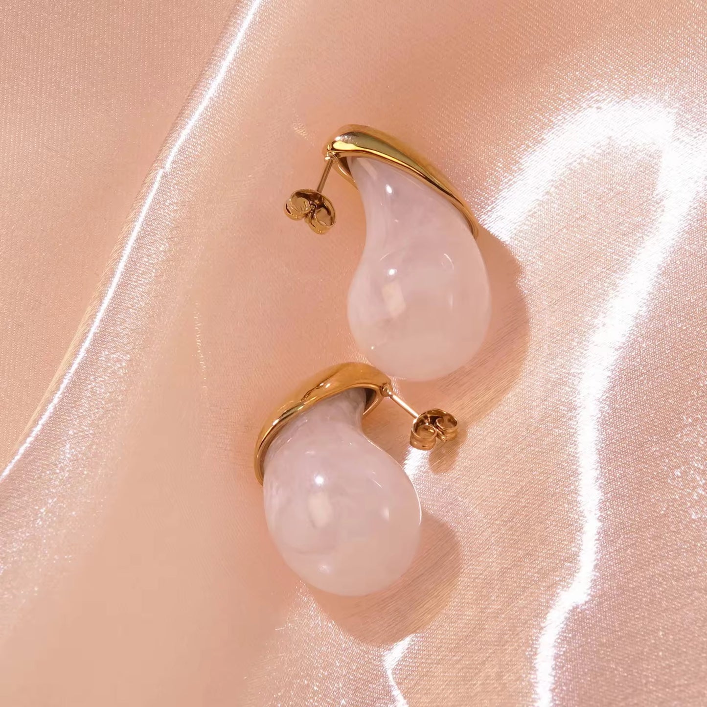 Jelly Bean – Glossy Resin Drop Earrings in Sculptural Candy Colors