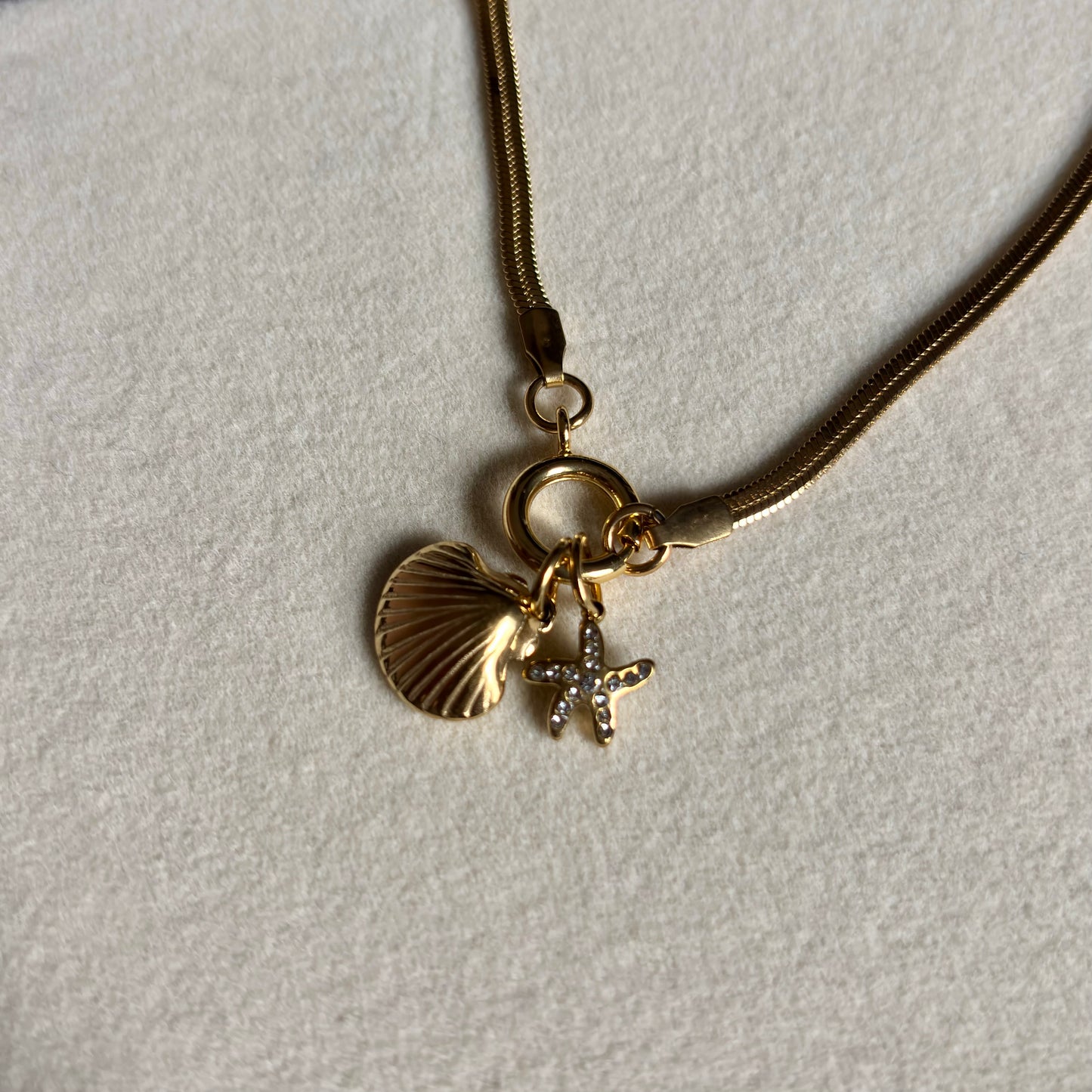 Shell And Star Charm Necklace