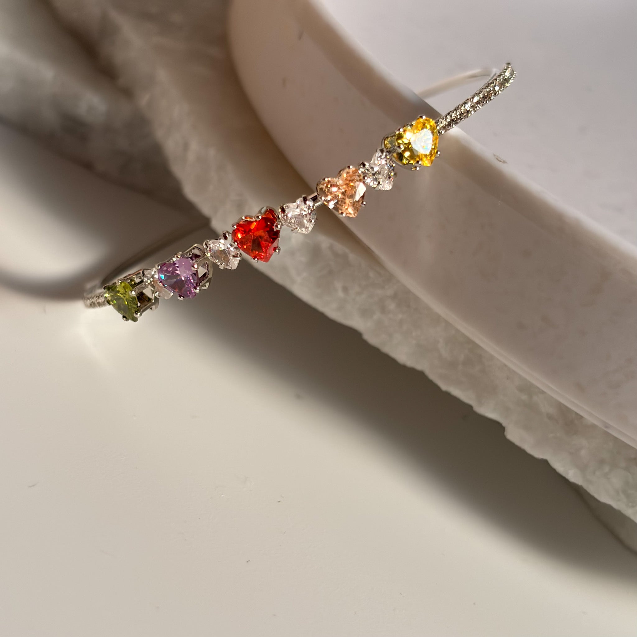 Crystal Heartline Bracelet