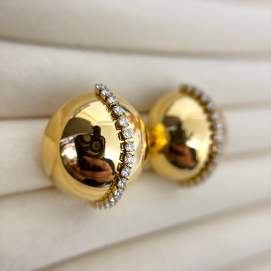 Trivah Dusk Hoops Sculpted Gold Drop Earrings