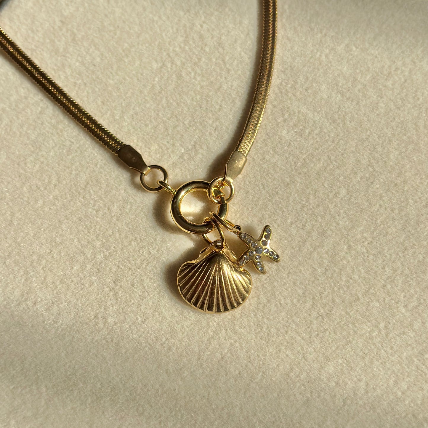 Shell And Star Charm Necklace