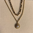Sunburst Pearl Layered Necklace