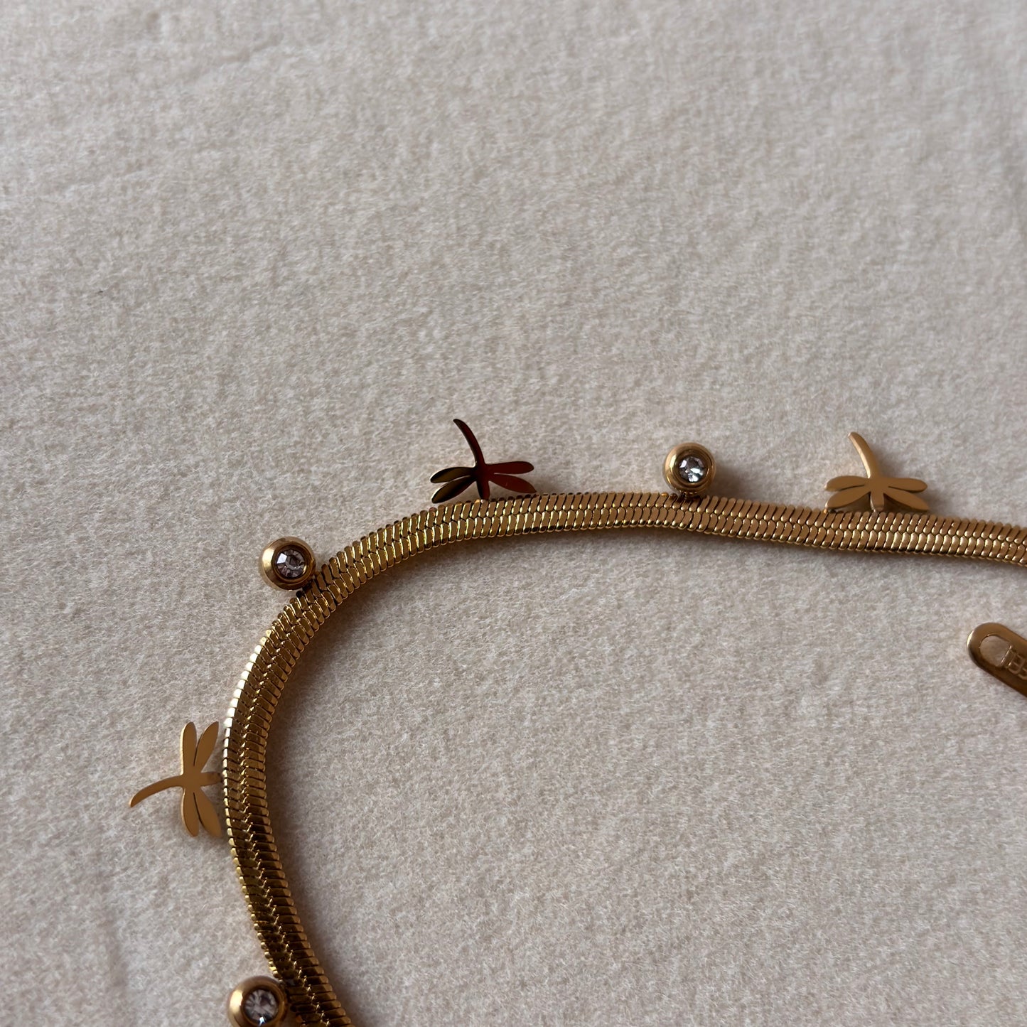 Whispering Wings Cuff – Gold Bracelet with Butterfly & Diamond Accents