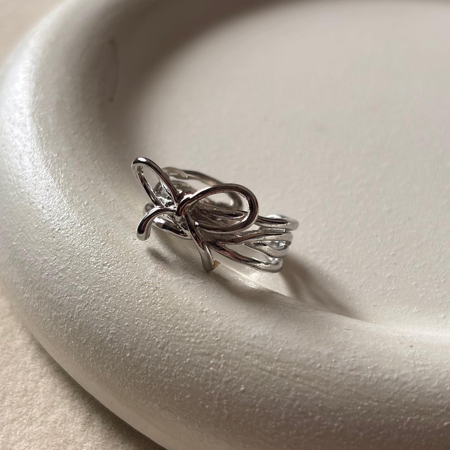 Silver Bow Ring