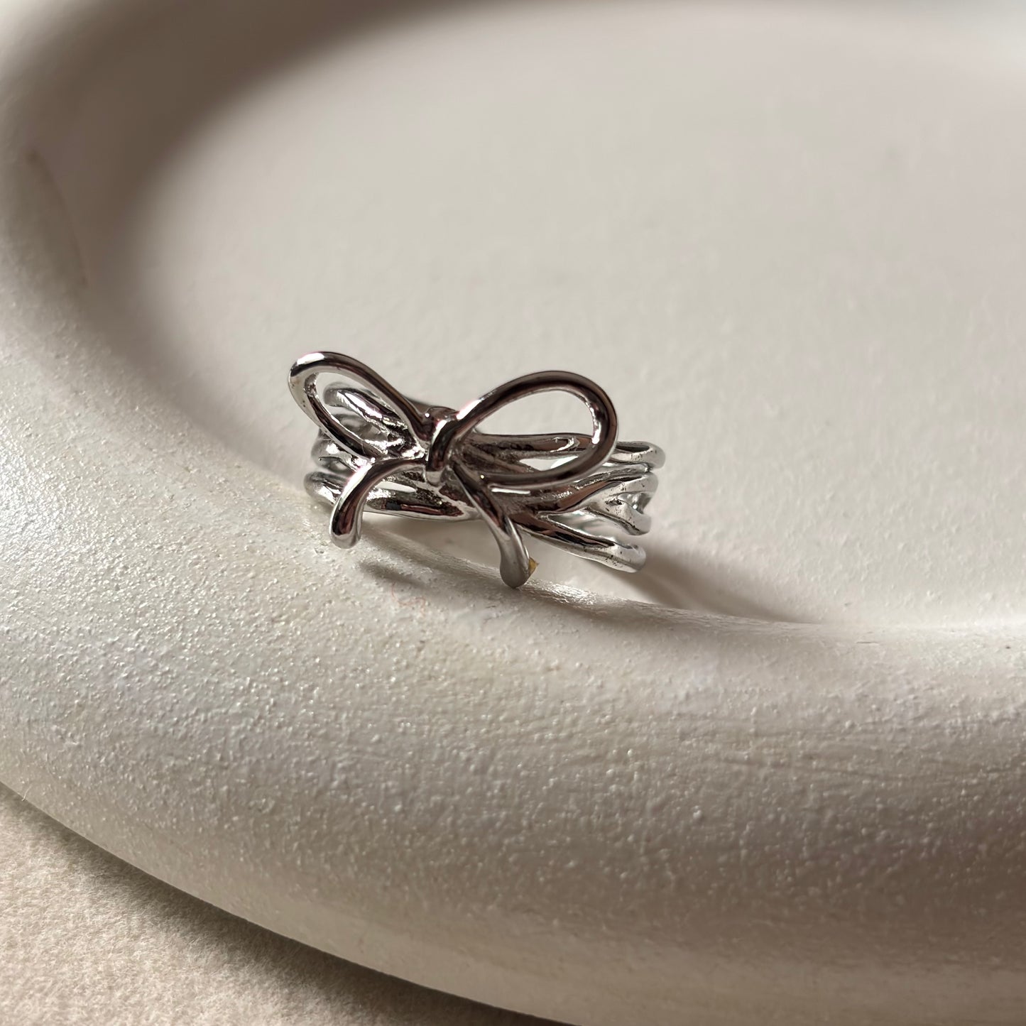 Silver Bow Ring