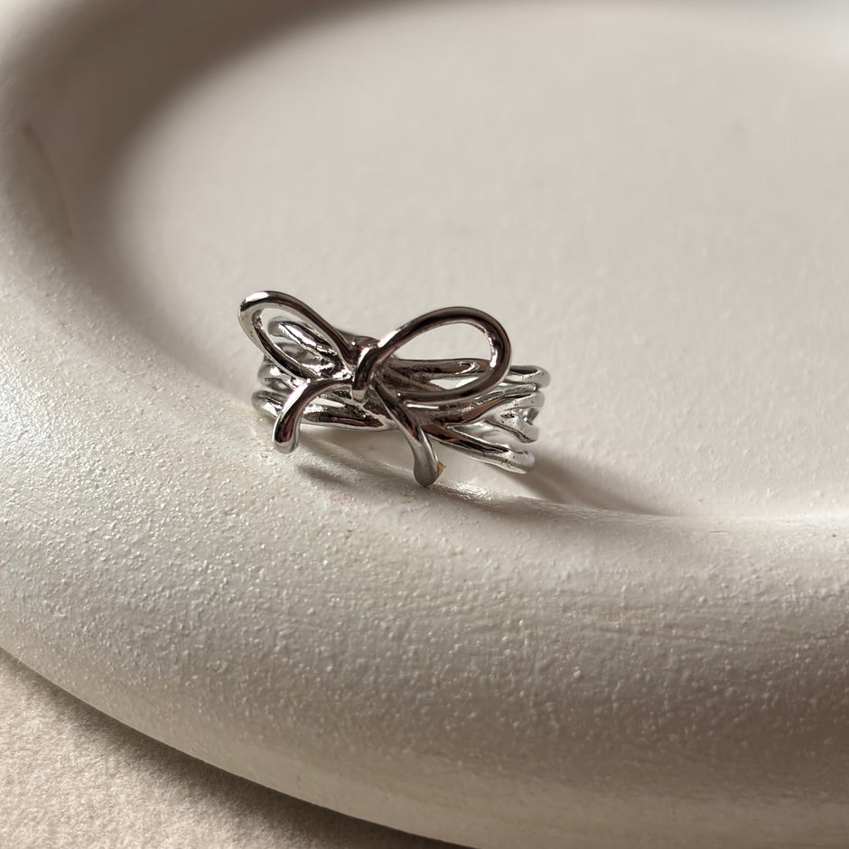 Silver Bow Ring