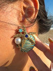 Oceanic Dream Studs – Starfish & Shell Gold Earrings