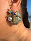 Oceanic Dream Studs – Starfish & Shell Gold Earrings