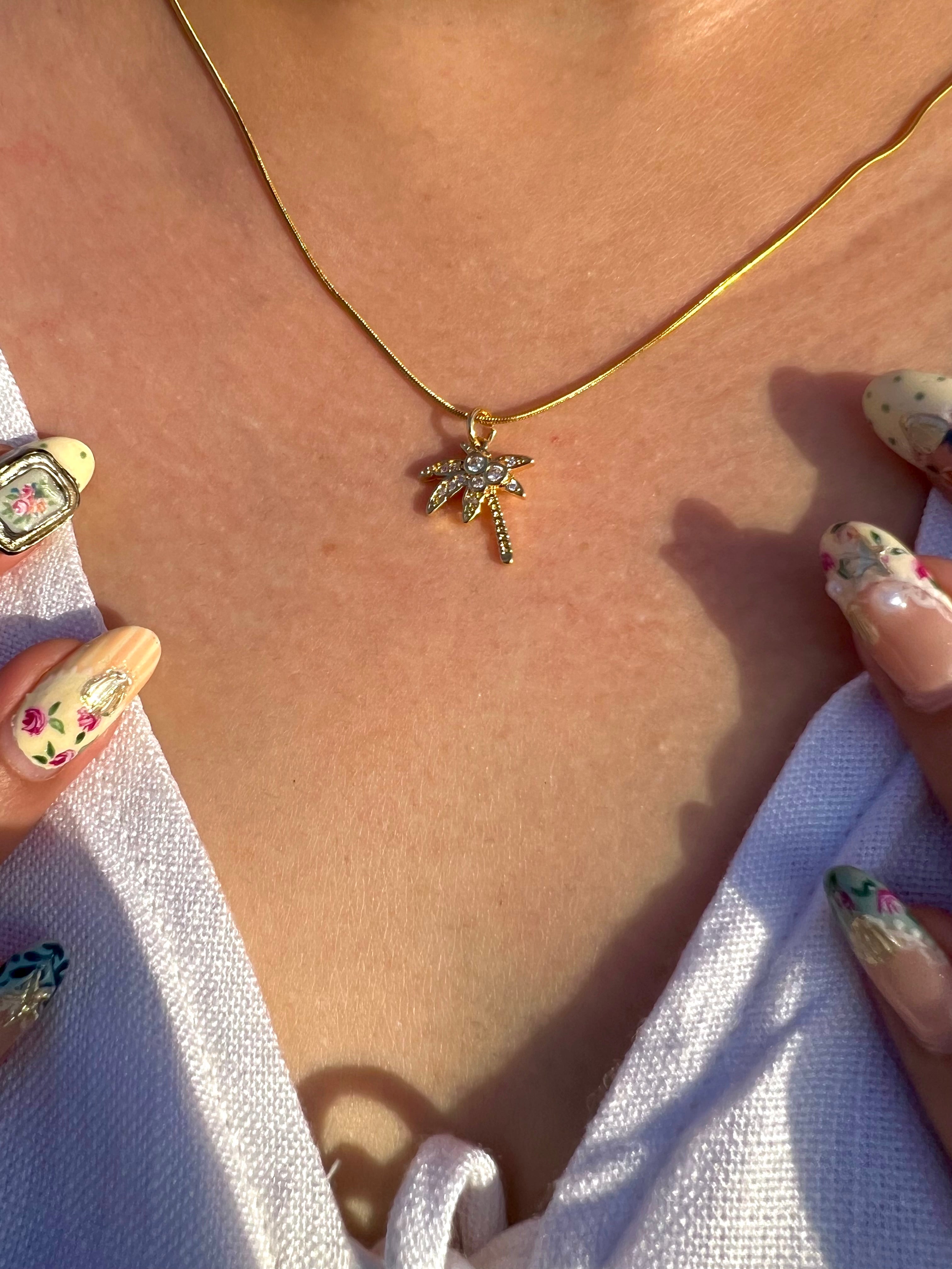 Tropic Palm Tree Necklace