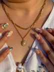 Sunburst Pearl Layered Necklace